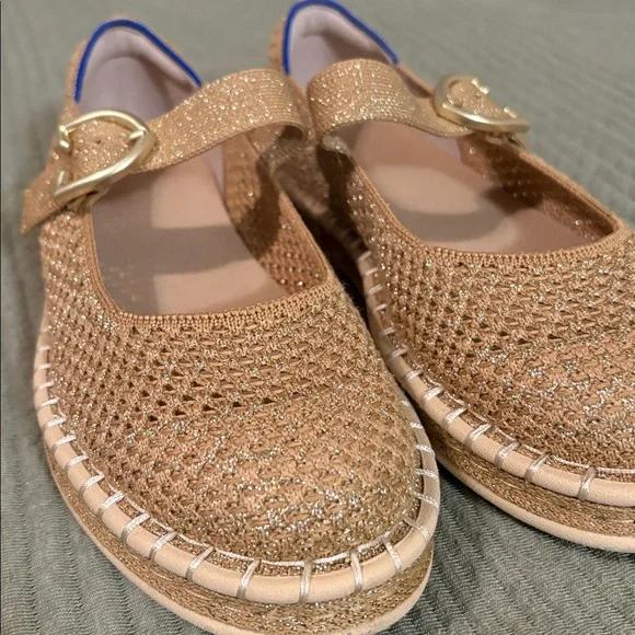 Rothys Espadrille Mary Jane Flats (metallic gold) - Picture 5 of 5